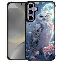 CARLOCA Compatible with Samsung Galaxy S24 Case,The Moon and The Beautiful Owl Galaxy S24 Cases for 