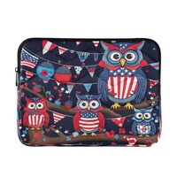 J JOYSAY Patriotic Owls Banner 13-14 Inch Laptop Sleeve for Women Laptop Bag Laptop Protective Case 