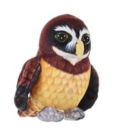 Wild Republic Rainforest Spectacled Owl, Stuffed Animal, 4.5 Inches, Plush Toy, Fill is Spun Recycle