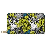 Buewutiry Travel Wallet Womens - Cool Owls Zipper Wallets for Women, Cute Wallets for Women