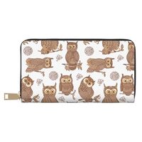 Buewutiry Travel Wallet Womens - Ethnic Style Owl Zipper Wallets for Women, Cute Wallets for Women