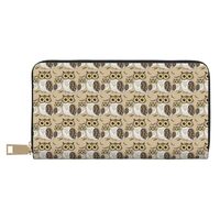 Buewutiry Travel Wallet Womens - Owls Pattern Zipper Wallets for Women, Cute Wallets for Women