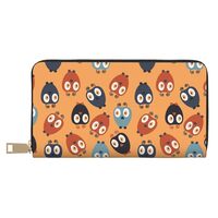 Buewutiry Travel Wallet Womens - Abstract Owl Cute Zipper Wallets for Women, Cute Wallets for Women