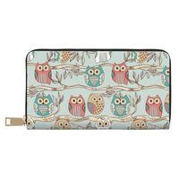 Buewutiry Travel Wallet Womens - Cute owl Zipper Wallets for Women, Cute Wallets for Women