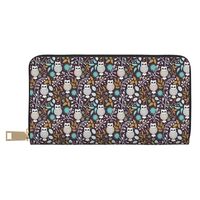 Buewutiry Travel Wallet Womens - Forest Cute Owl Zipper Wallets for Women, Cute Wallets for Women
