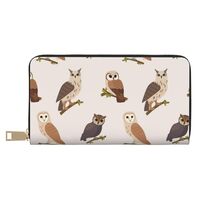 Buewutiry Travel Wallet Womens - Branch Owls Zipper Wallets for Women, Cute Wallets for Women
