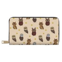 Buewutiry Travel Wallet Womens - Cute Star Owl Zipper Wallets for Women, Cute Wallets for Women