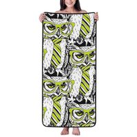Novastar Cotton Bath Towels for Bathroom - Green Glasses Tie Owl Microfiber Towels for Body Bath She