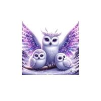 Mom Owl with Baby Owls Decal Sticker for Drink Tumblers, Adorable Funny Laptop Decals, Binders, Phon