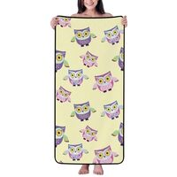Novastar Cotton Bath Towels for Bathroom - Cute Cartoon Owls Microfiber Towels for Body Bath Sheets,