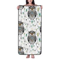 Novastar Cotton Bath Towels for Bathroom - Cool Tribe Owls Microfiber Towels for Body Bath Sheets, P