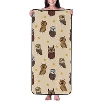 Novastar Cotton Bath Towels for Bathroom - Cute Star Owl Microfiber Towels for Body Bath Sheets, Per
