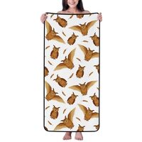 Novastar Cotton Bath Towels for Bathroom - Brown White Owl Microfiber Towels for Body Bath Sheets, P
