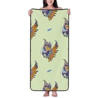 Novastar Cotton Bath Towels for Bathroom - Quirky Owl Microfiber Towels for Body Bath Sheets, Person
