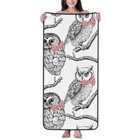 Novastar Cotton Bath Towels for Bathroom - Bow Tie Owl Microfiber Towels for Body Bath Sheets, Perso