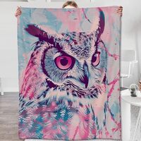 Owl Blanket Owl Gifts for Women Throw Blanket,Owl Gifts Bedding Decor Flannel Nature Owl Animal Thro