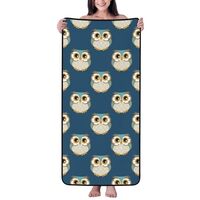 Novastar Cotton Bath Towels for Bathroom - Cute Cartoon Owl Blue Microfiber Towels for Body Bath She