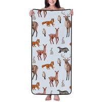 Novastar Cotton Bath Towels for Bathroom - Deer Owl Rabbit Microfiber Towels for Body Bath Sheets, P