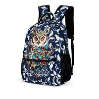 Homieblanket Custom Owl Backpack for Kids Girls Boys School, 16 Inches Cute Owls Theme Bookbag, Adju