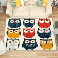 SherAvant Owl Rug for Kids Room - 2x3 Rug - Owl Rug - Cute Cartoon Bird Area Rug - Kids Nursery Rugs