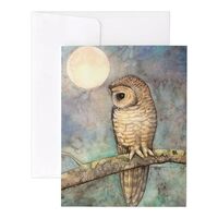 CafePress Brown Spotted Owl Watercolor Notecards (Set Of 20) 4.25" x 5.5" Notecards 10 Pac
