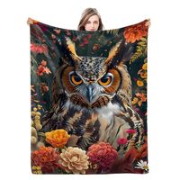 Naniopick Owl Throw Blanket Gifts for Adults Kids, 340GSM Owl Themed Gifts for Girls Boys, 50"x