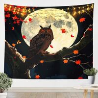 Erosebridal Boho Owl Tapestry for Bedroom Hippie Moon Print Tapestry 59x82,Bohemian Exotic Style Tap