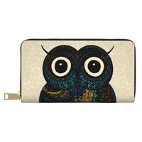 Buewutiry Travel Wallet Womens - Owl with Mandala Leather Wallets for Women, Cute Wallets for Women