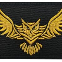 Owl Embroidered Tactical Morale Patch Badges Emblem Applique Hook and Loop Patches (color2)