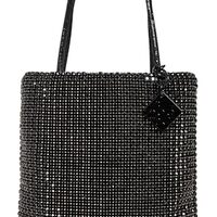 Tory Burch Women's Night Owl Crystal Embellished Mini Tote, Black, One Size