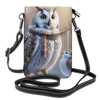 HAICOM Small Crossbody Bags for Women,Leather Shoulder Bag for Cell Phone Purse with Strap and Owl s