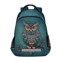 ALAZA Owl Print Gothic Boho Backpack Purse for Women Men Personalized Laptop Notebook Tablet School 