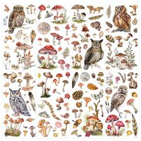 Rub on Transfers for Crafts Furniture Stickers: 8 Pcs Rub on Transfer for Furniture Decals Mushroom 