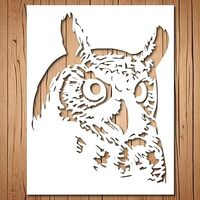 Reusable Owl Stencils for Painting on Wood, Glass, Wall, Canvas, Glassware, Spray Painting, Airbrush