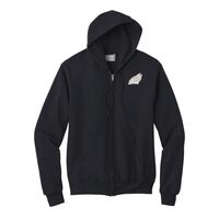 ZH full zip hoodie, snowy owl embroidered full zip hoodie jacket, zipper hoodie sweatshirt, unisex f