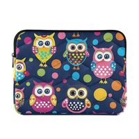 J JOYSAY Owls Polka Dots 13-14 Inch Laptop Sleeve for Women Laptop Bag Laptop Box Computer Bag for L