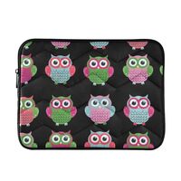 J JOYSAY Cute Owls Black 13-14 Inch Laptop Sleeve for Women Laptop Bag Laptop Protective Case Comput