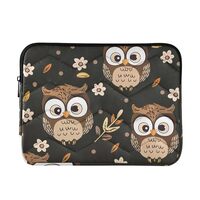 J JOYSAY Cute Owls Pink Flowers 13-14 Inch Laptop Sleeve for Women Laptop Bag Laptop Box Cute Carryi