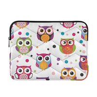 J JOYSAY Colorful Cute Owls 13-14 Inch Laptop Sleeve for Women Laptop Bag Laptop Cover Protective Ca