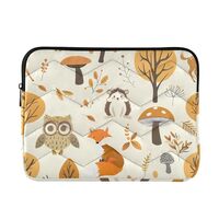 J JOYSAY Autumn Owls Mushrooms 13-14 Inch Laptop Sleeve for Women Laptop Bag Laptop Case Protective 