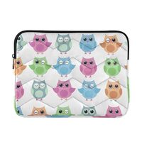 J JOYSAY Colorful Cute Owls White 13-14 Inch Laptop Sleeve for Women Laptop Bag Laptop Box Protectiv