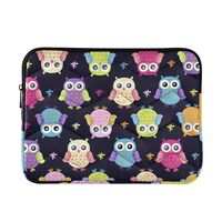 J JOYSAY Colorful Owls Black 13-14 Inch Laptop Sleeve for Women Laptop Bag Laptop Case Computer Bag 