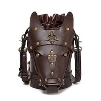OEIPSMK Steampunk Retro Style Women's Shoulder Crossbody Bag PU Leather Personalised Owl Bucket
