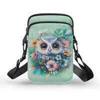 Rweroyiu Kawaii Owl Small Crossbody Bags for Women, Universal Pouch Wallet Cell Phone Purse Lightwei