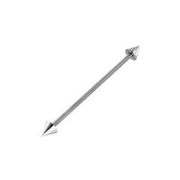 Pierced Owl 14GA 316L Stainless Steel Spike Ends Industrial Barbell