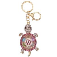Animal Pendant Key Chains Ring Crystal Bling Turtle Whales Horse Elephants Koala Flamingos Owl Frogs