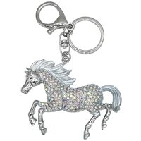 Animal Pendant Key Chains Ring Crystal Bling Turtle Whales Horse Elephants Koala Flamingos Owl Frogs