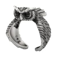 Mystical Owl 925 Sterling Silver Ring Handcrafted Wildlife Jewelry Perfect Gift for Nature and Bird