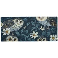 BOENLE Probing Owls Gaming Mouse Pad Desk Mat Non-Slip Waterproof Large Mousepad with Stitched Edges