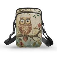 Rweroyiu Cute Owl Crossbody Bag, Women Crossbody Purse Wallet Bag Sunflower Messenger Bags for Trave